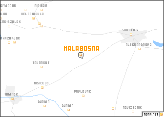 map of Mala Bosna