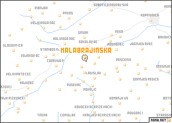 map of Mala Brajinska