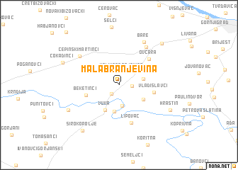 map of Mala Branjevina