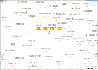 map of Mala Bresnica