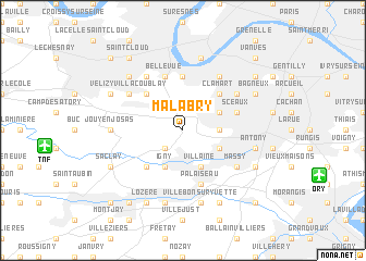 map of Malabry