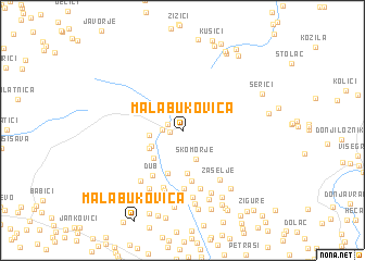 map of Mala Bukovica