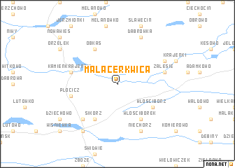 map of Mała Cerkwica