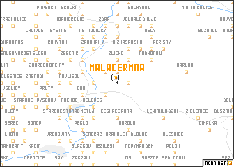 map of Malá Čermná