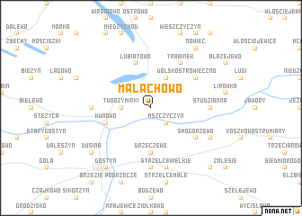 map of Małachowo