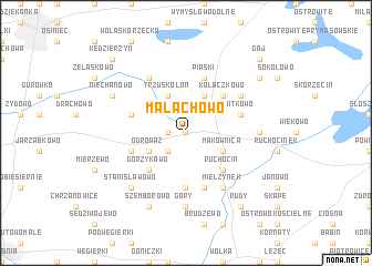 map of Małachowo