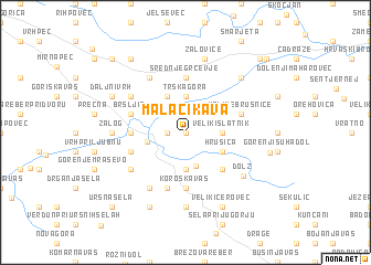 map of Mala Cikava