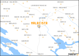 map of Mala Čista
