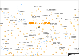 map of Mala Draguša