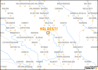 map of Mălăeşti