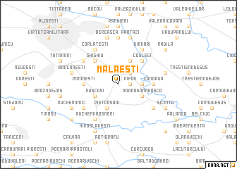 map of Mălăeşti