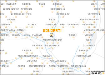 map of Mălăeşti