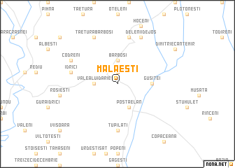 map of Mălăeşti
