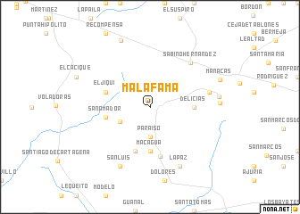 map of Mala Fama