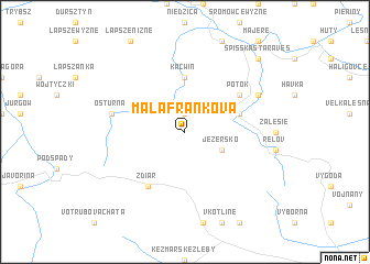 map of Malá Franková