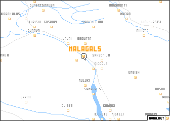 map of Mālagals