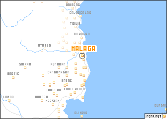 map of Malaga