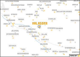 map of Mala Gora