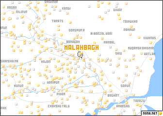 map of Malāh Bāgh