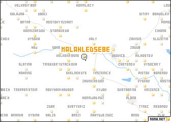 map of Malá Hleďsebe