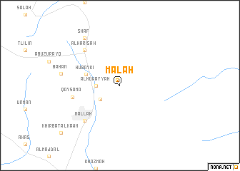 map of Malaḩ