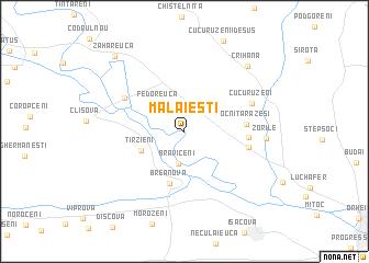 map of Mălăieşti