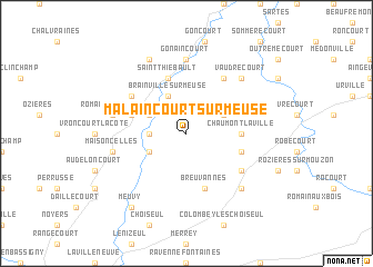 map of Malaincourt-sur-Meuse