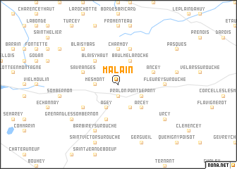 map of Mâlain