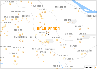 map of Mala Ivanča