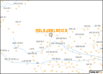 map of Mala Jablanica