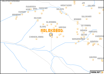 map of Malakābād