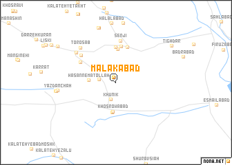 map of Malakābād