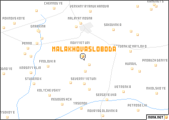 map of Malakhova-Sloboda