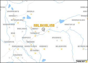 map of Malakialina