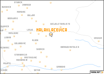 map of Mala Klačevica