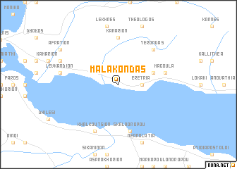 map of Malakóndas