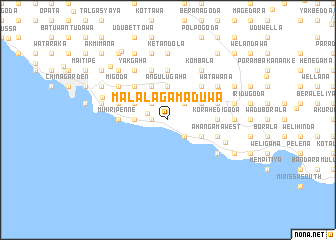 map of Malalagamaduwa