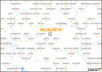 map of Malá Lhota