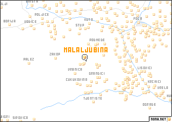 map of Mala Ljubina