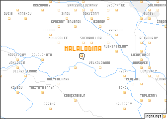map of Malá Lodina