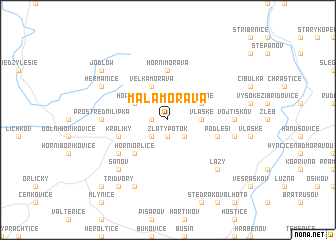 map of Malá Morava