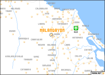 map of Malandayon