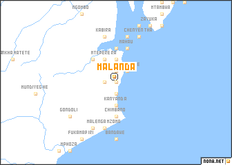 map of Malanda