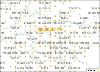 map of Malandeniya