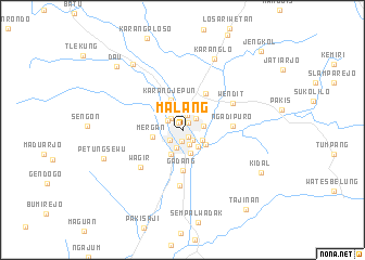map of Malang