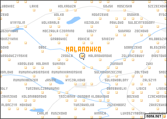 map of Malanówko