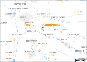 map of Mala Oleksandrivka