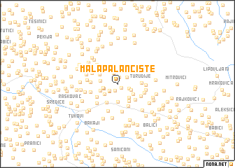 map of Mala Palančište