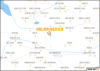 map of Mała Piaśnica