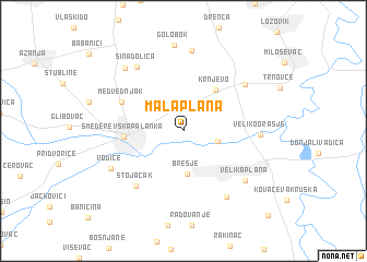 map of Mala Plana